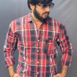 RED & BLUE MULTI CHECKS GREEN SHIRT 157 P23