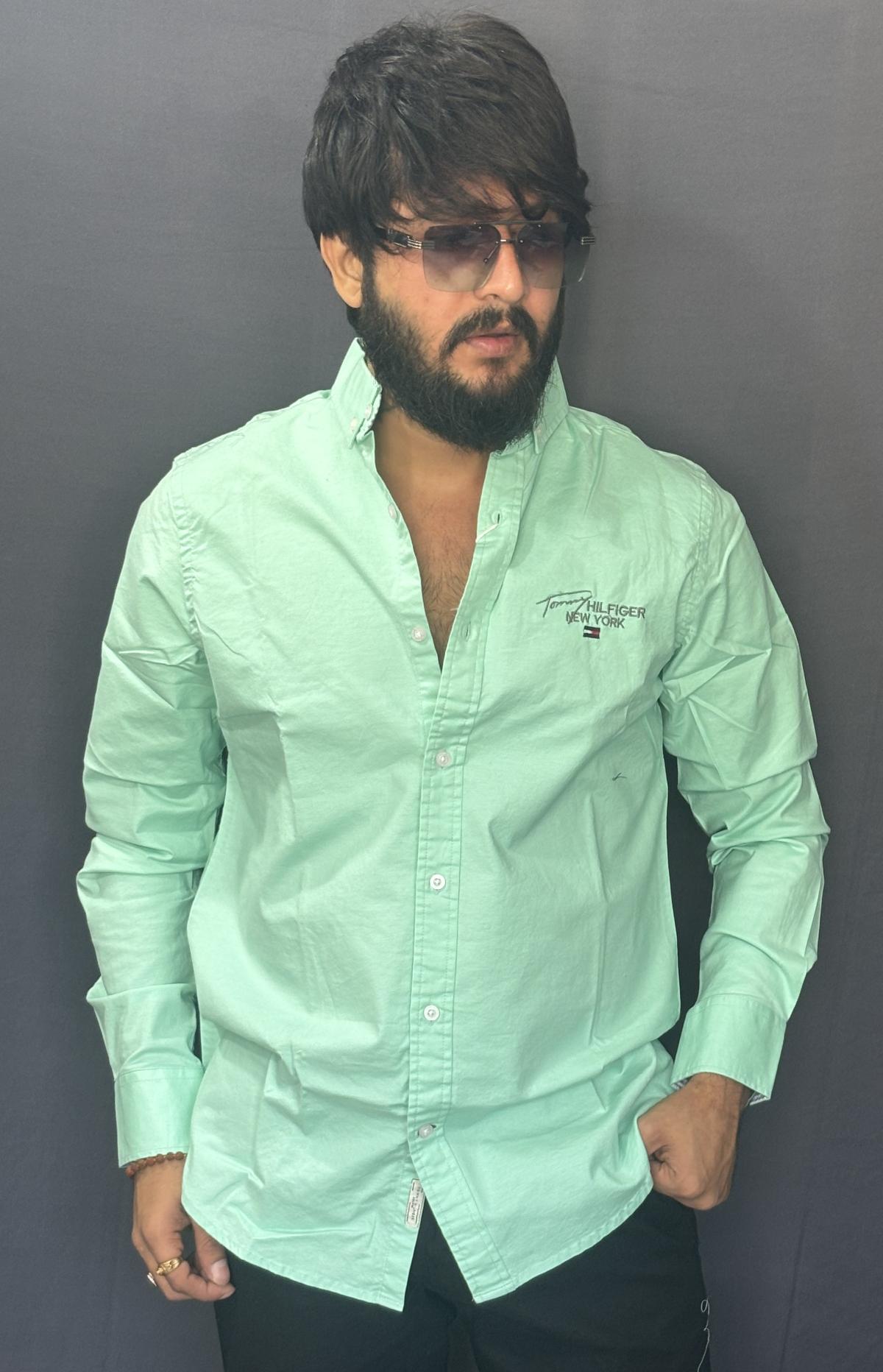 upload_1764787189198_0_t-UXNeNCM.jpg PLAIN LIGHT GREEN SHIRT 43 P12 - Image 1