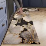 2Pcs Luxury Gold Outline Floral Mats