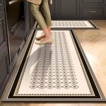 2Pcs Classic Geometric Tile Runner Mat