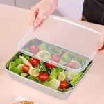 Steel Square Plate with Lid|Stainless Steel Tray